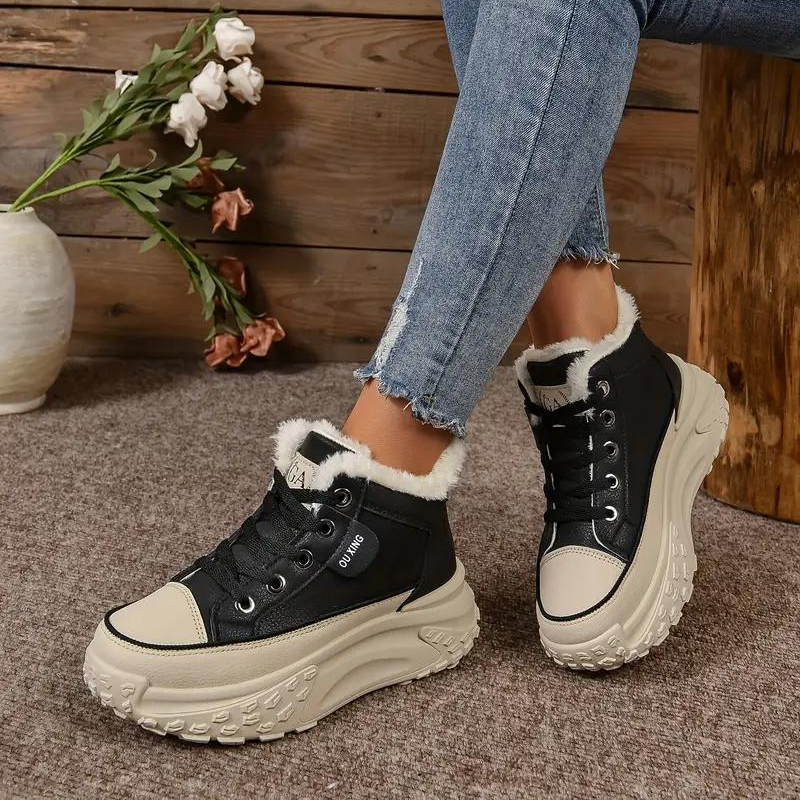KAYA™ | Fur-lined Winter Sneakers with Platform Sole for Women