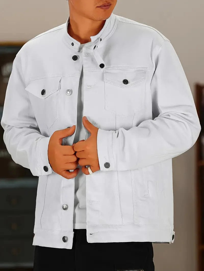 Jesper – Modern Denim Jacket with Button Closure and Chest Pockets