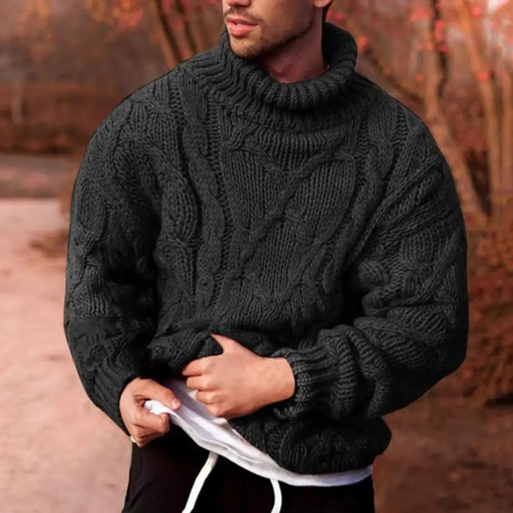 Elric™ | Strikket herresweater med flettemønster