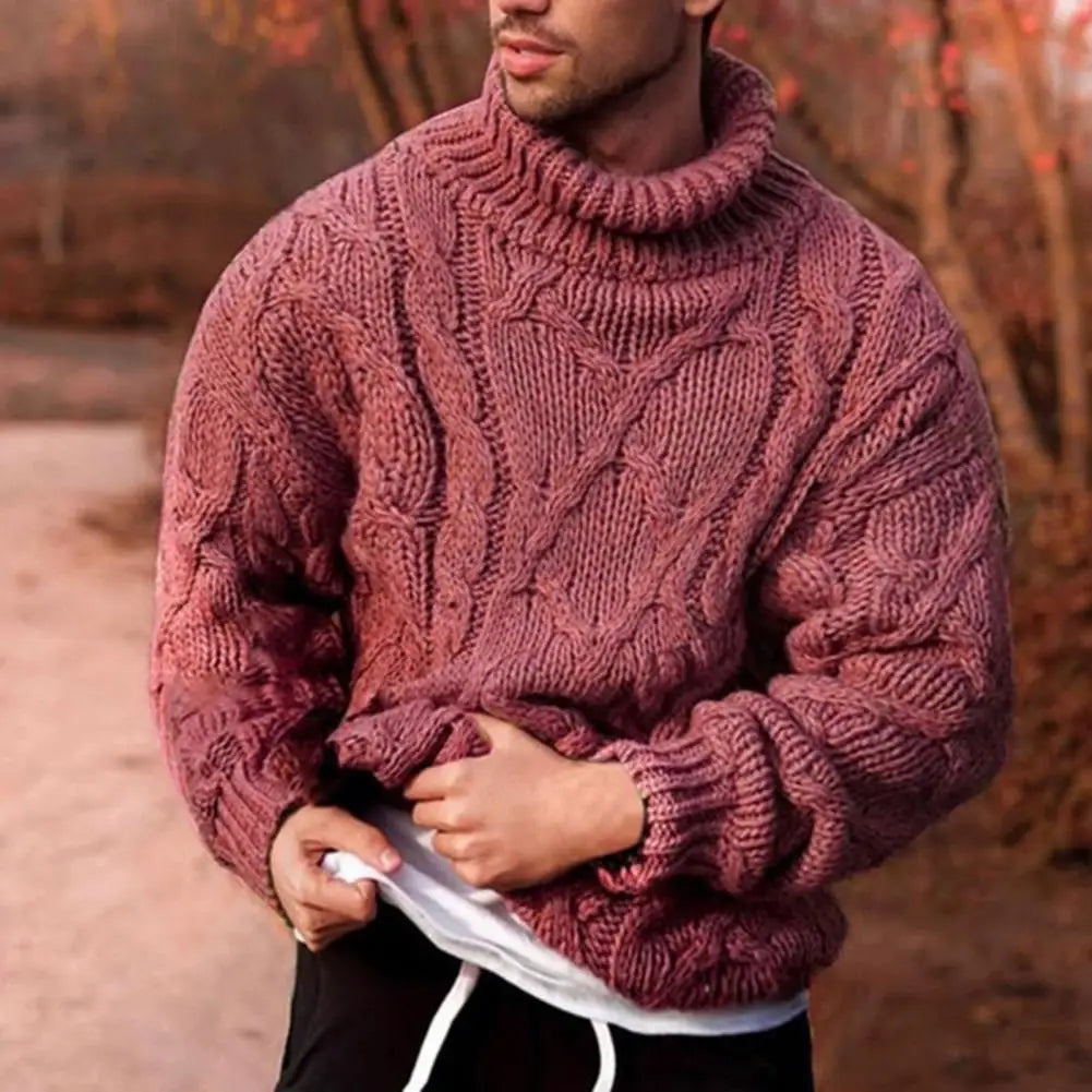 Elric™ | Strikket herresweater med flettemønster