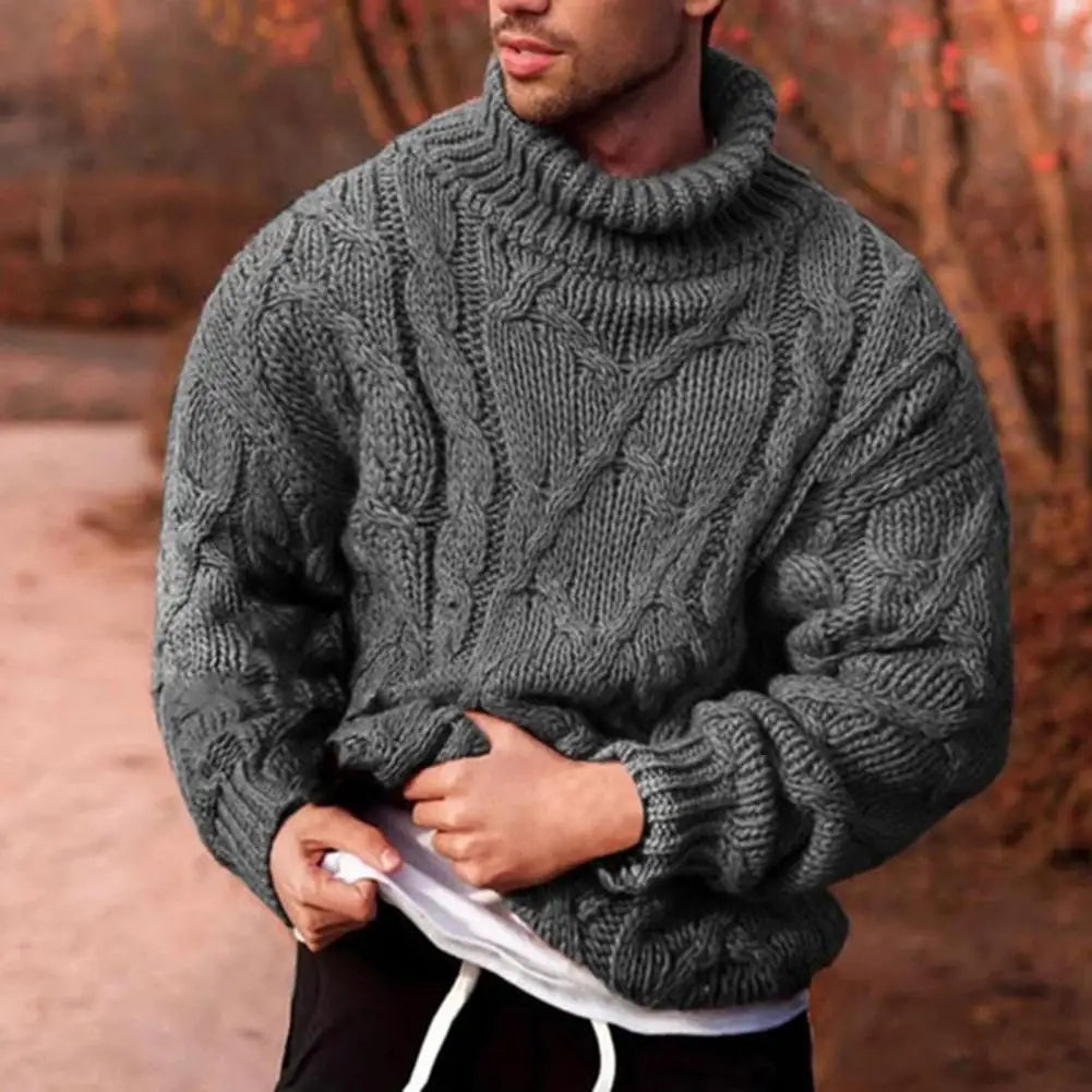 Elric™ | Strikket herresweater med flettemønster
