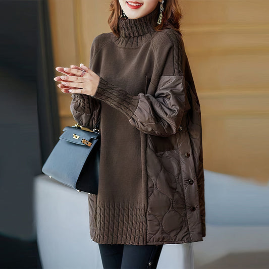 Solévia Quilted Sweater for Women – Modern and Chic Knitted Sweater