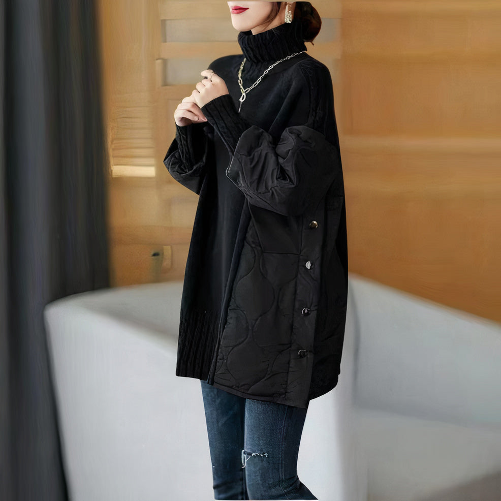 Solévia quiltet sweater til kvinder – Moderne og elegant strikket sweater