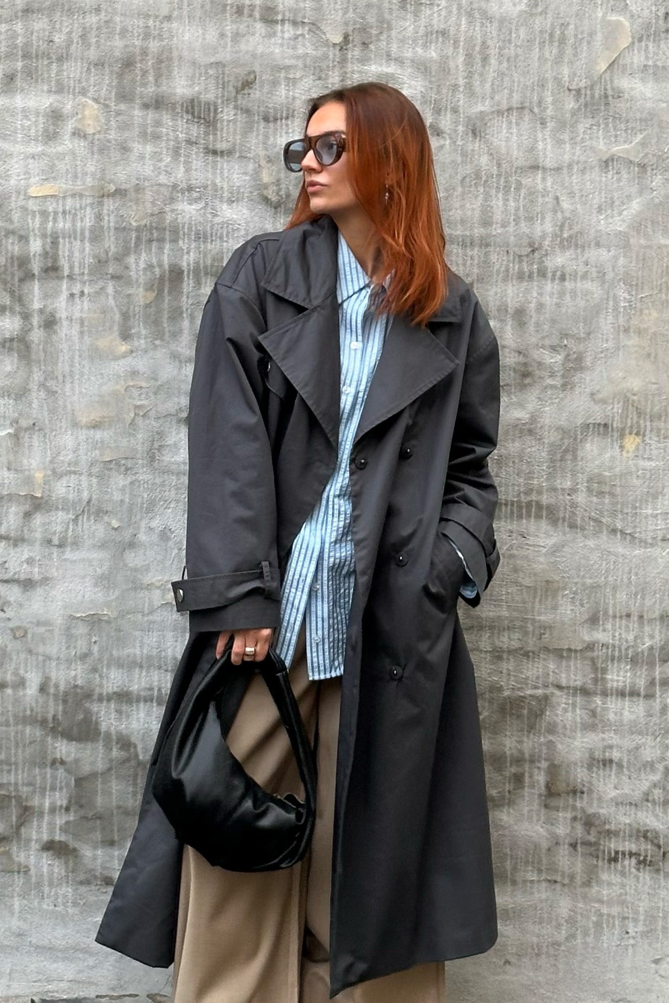 Engla Kappa Asphalt Grey – Elegant Damkappa för Vintern