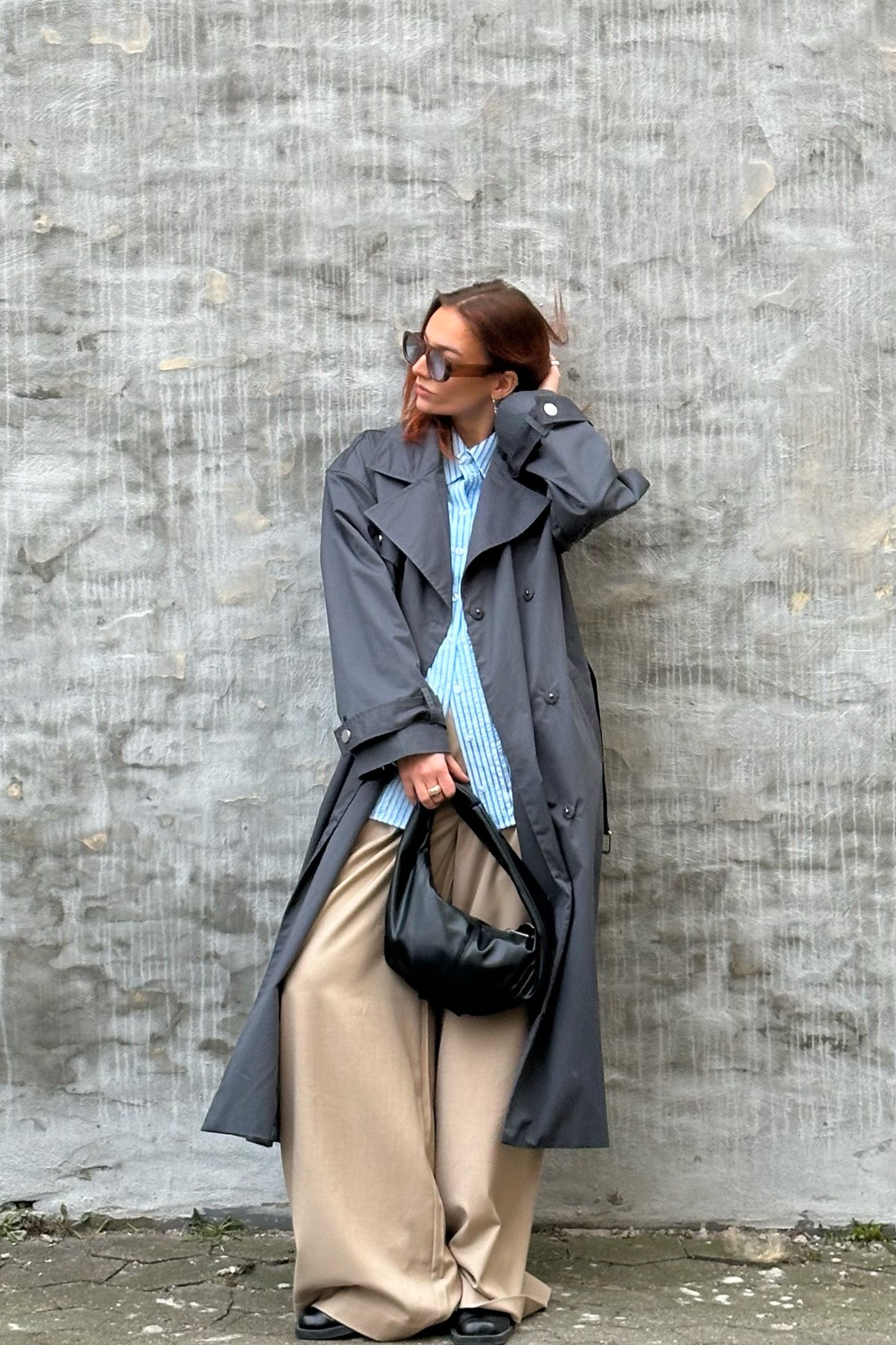 Engla Kappa Asphalt Grey – Elegant Damkappa för Vintern