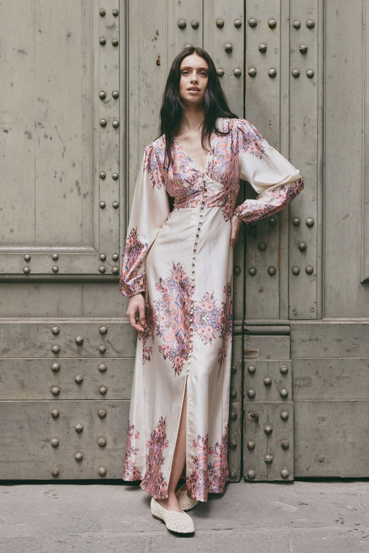 Elara | Elegant Maxi Dress with Drusella Print