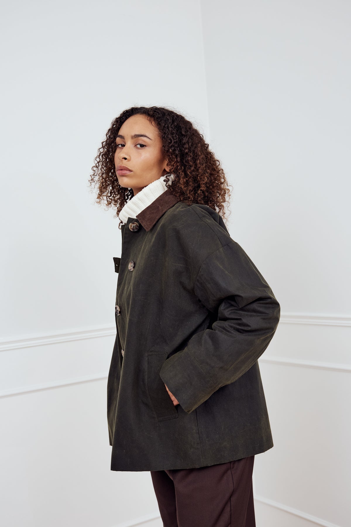 Aina Wax Jacket – Women's Military Green Outdoor Style