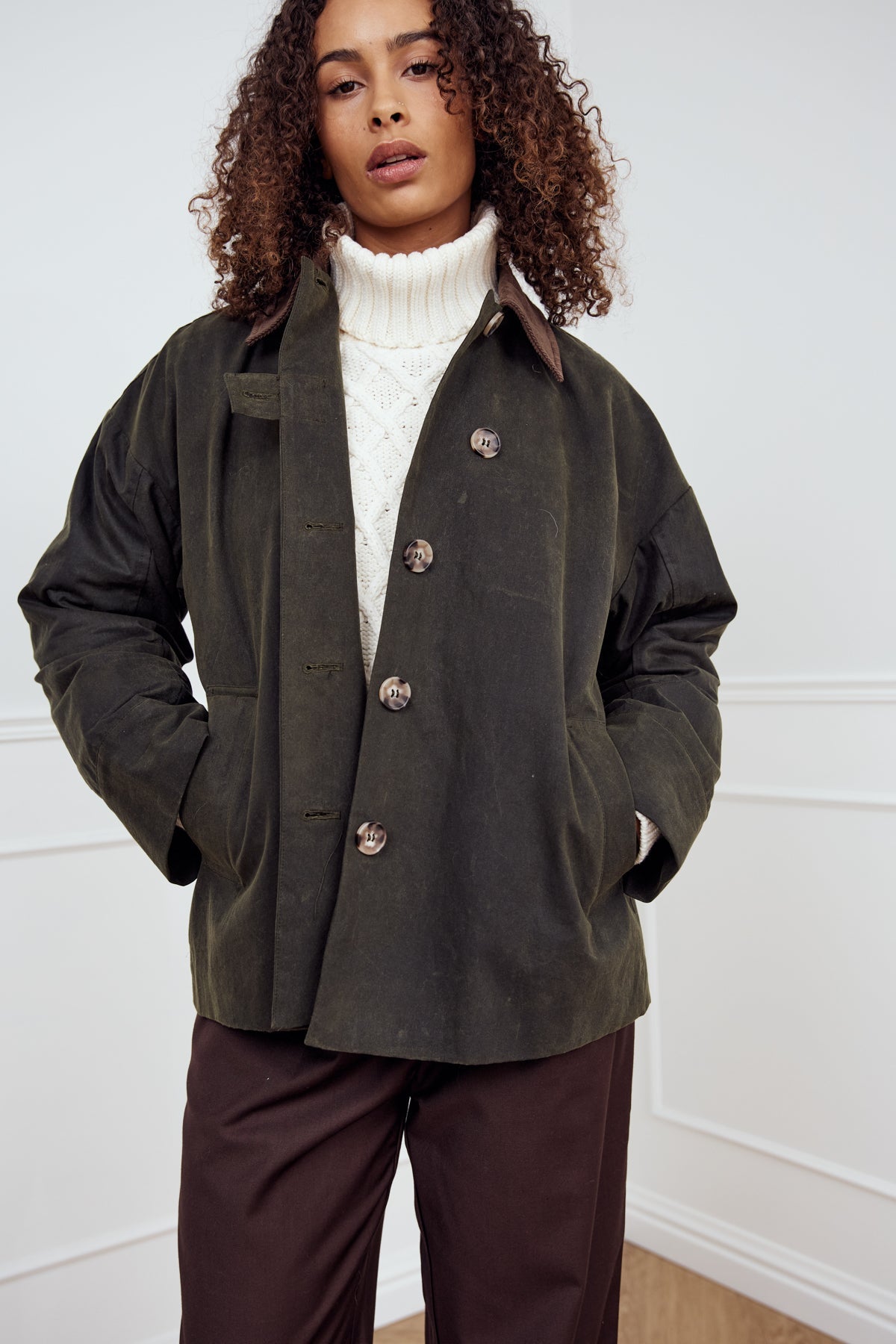 Aina Wax Jacket – Women's Military Green Outdoor Style