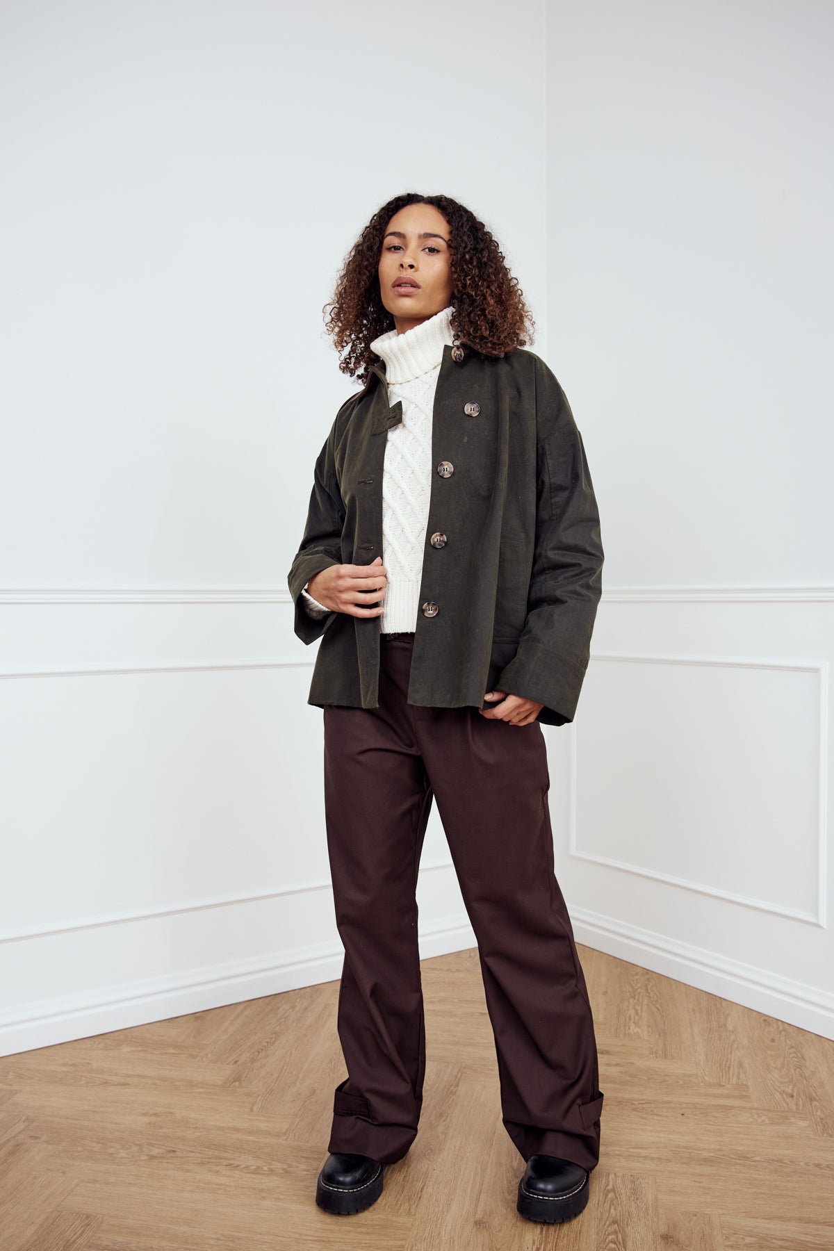 Aina Wax Jacket – Women's Military Green Outdoor Style