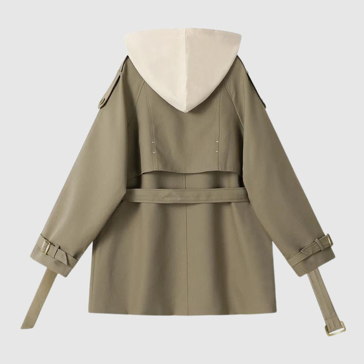 Noelle – Flödande Trenchcoat i Ull och Bomull för Dam