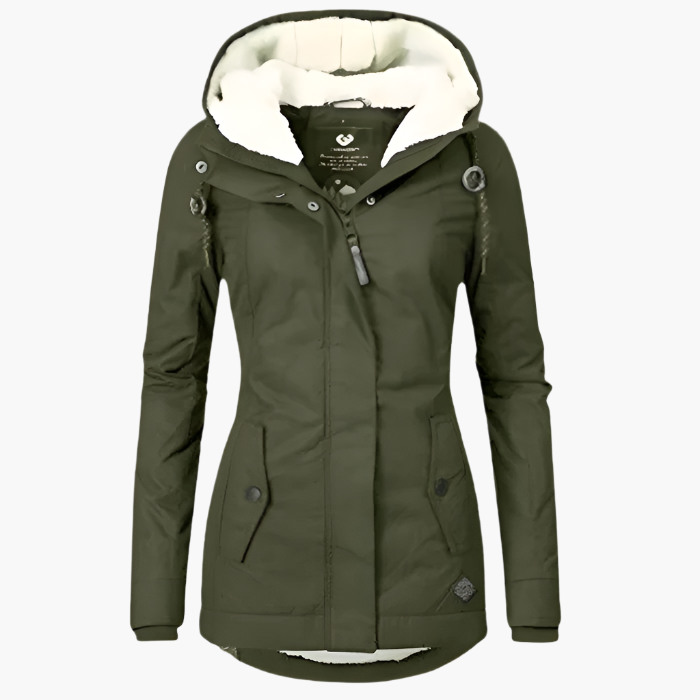 Elvira™ | Women's Winter Jacket with Hood – Waterproof Parka for Cold & Rainy Days