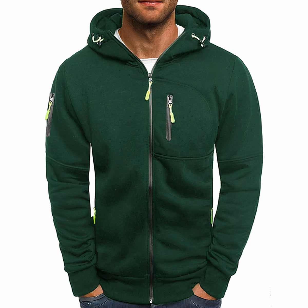 MASON™ | Men's Zip Hoodie in Soft Cotton Blend with Zipper