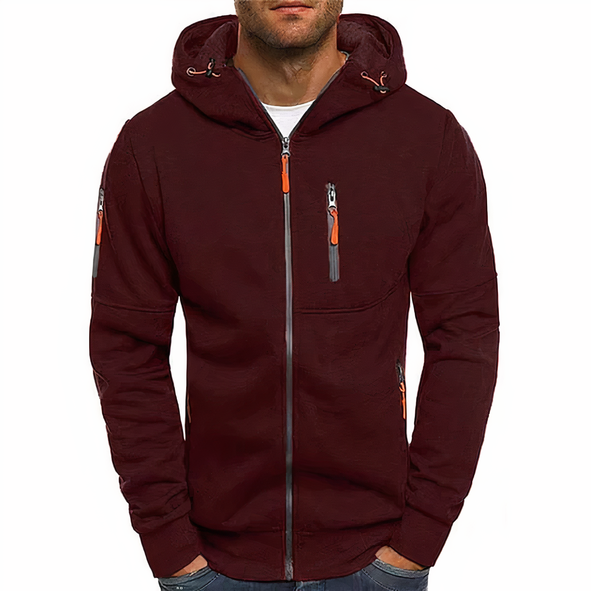 MASON™ | Men's Zip Hoodie in Soft Cotton Blend with Zipper