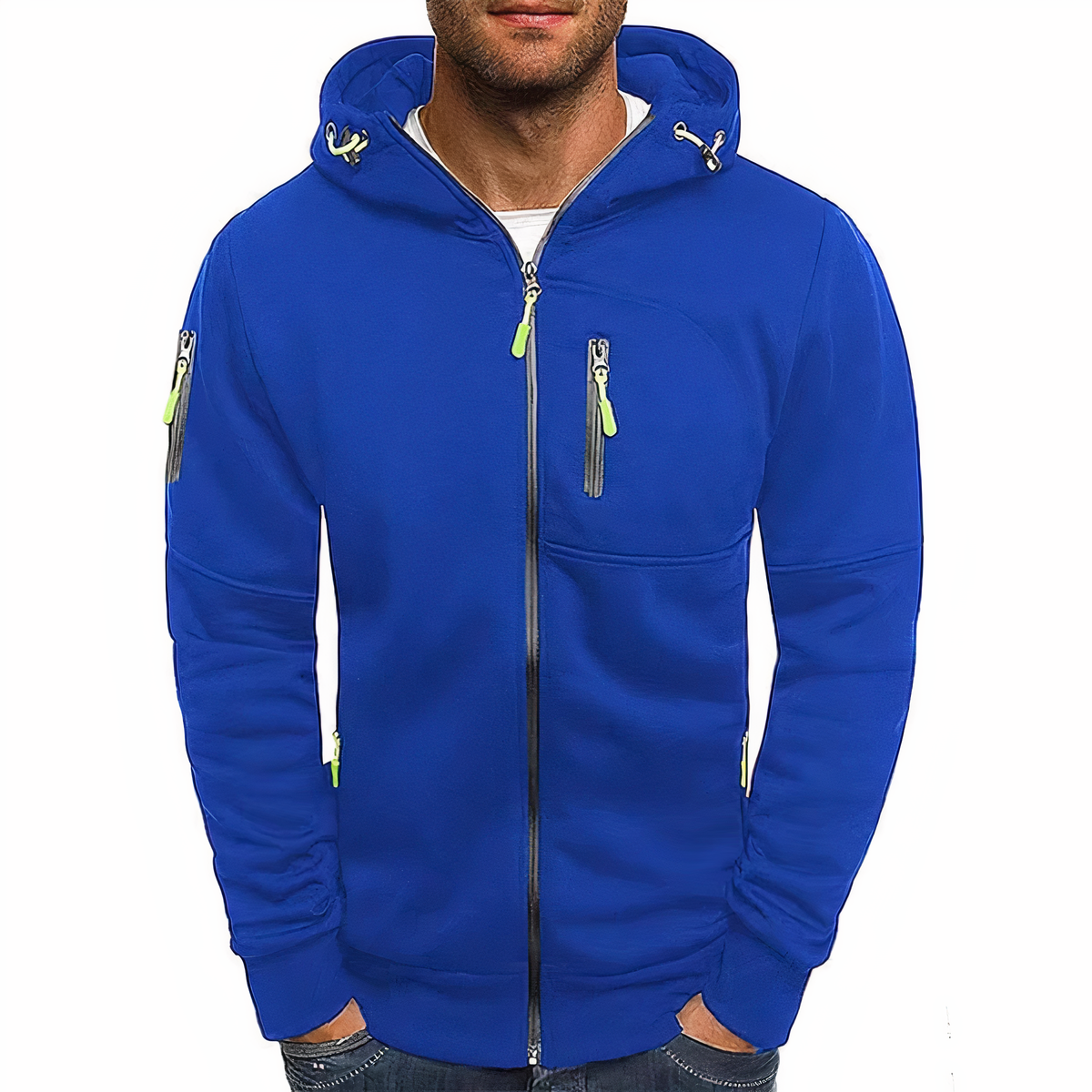 MASON™ | Men's Zip Hoodie in Soft Cotton Blend with Zipper