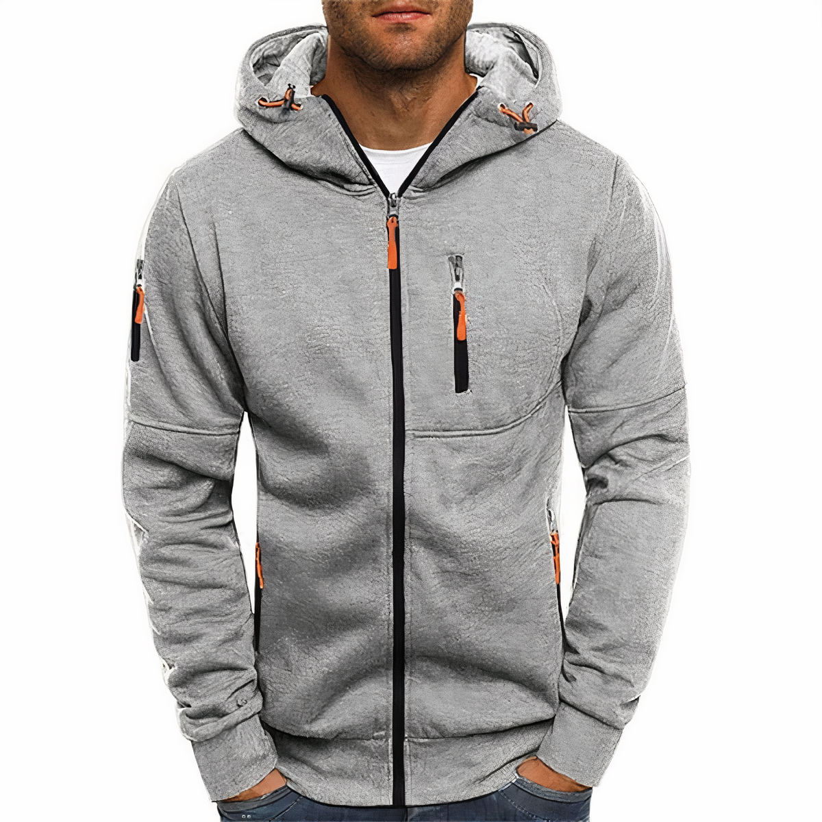 MASON™ | Men's Zip Hoodie in Soft Cotton Blend with Zipper