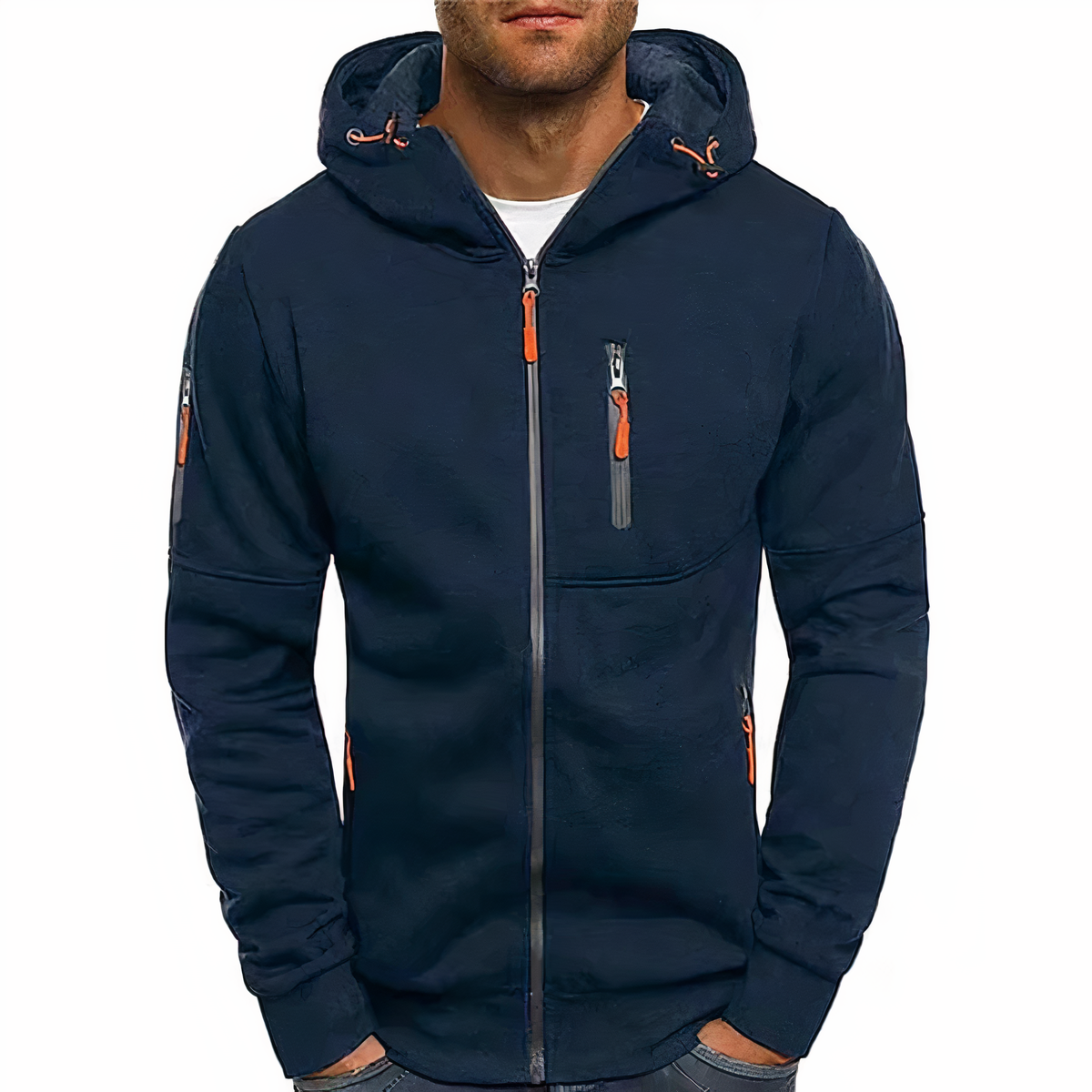 MASON™ | Men's Zip Hoodie in Soft Cotton Blend with Zipper