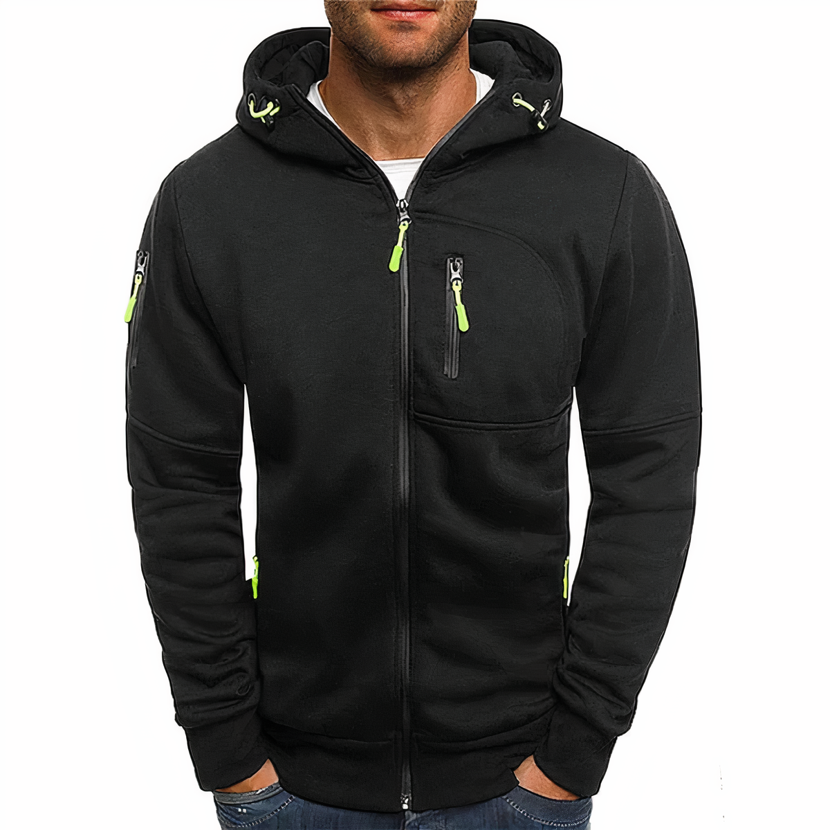 MASON™ | Men's Zip Hoodie in Soft Cotton Blend with Zipper