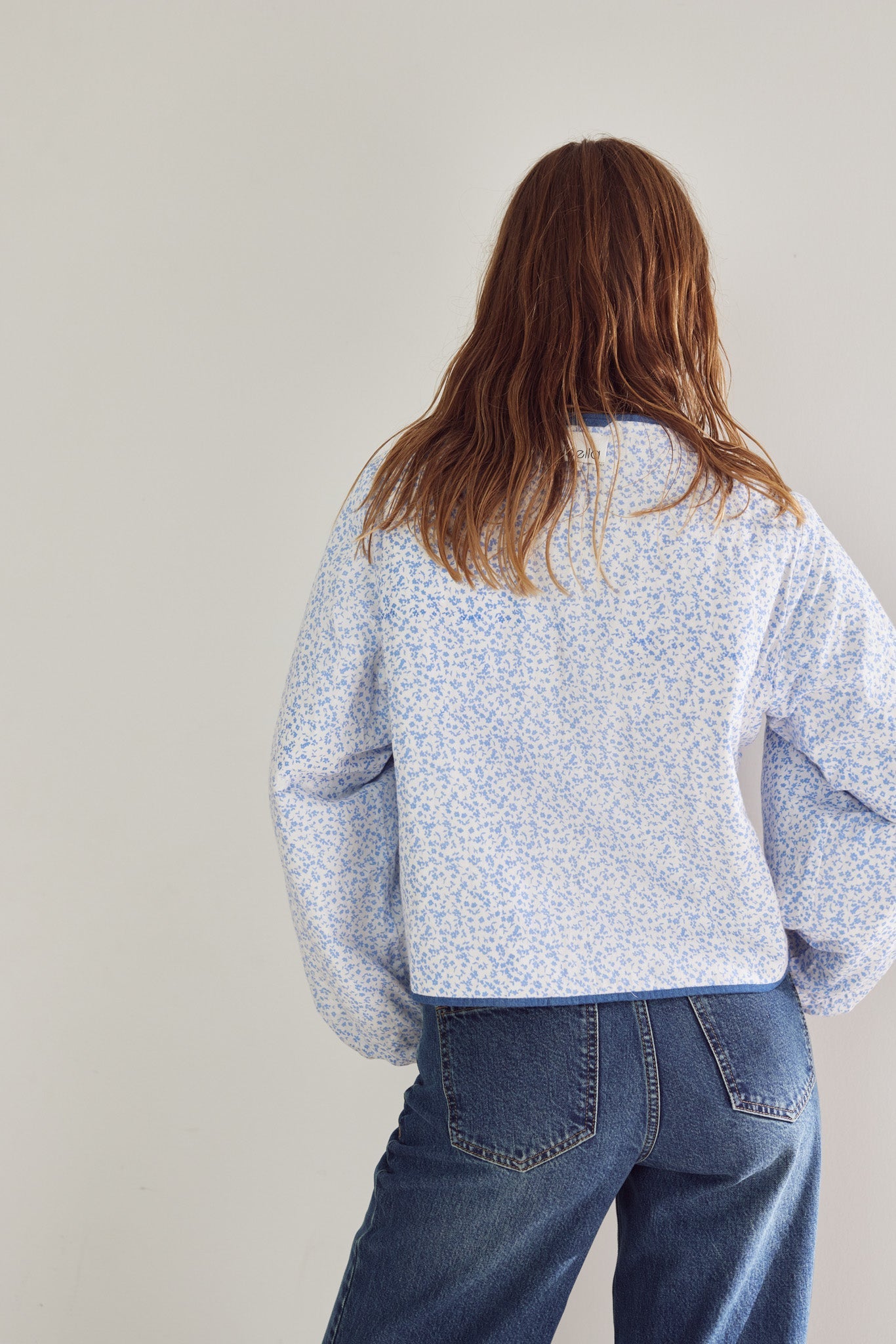 Emmeli Denim Print Jacka – Trendigt och Avslappnat Ytterplagg för Damer