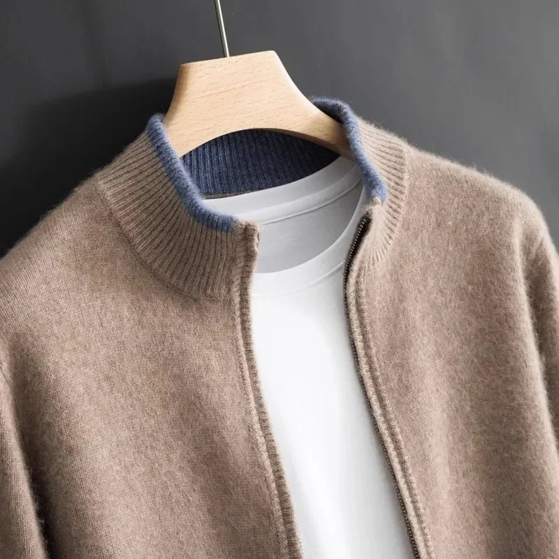 NOEL | Zip-cardigan i ægte merinould til herrer