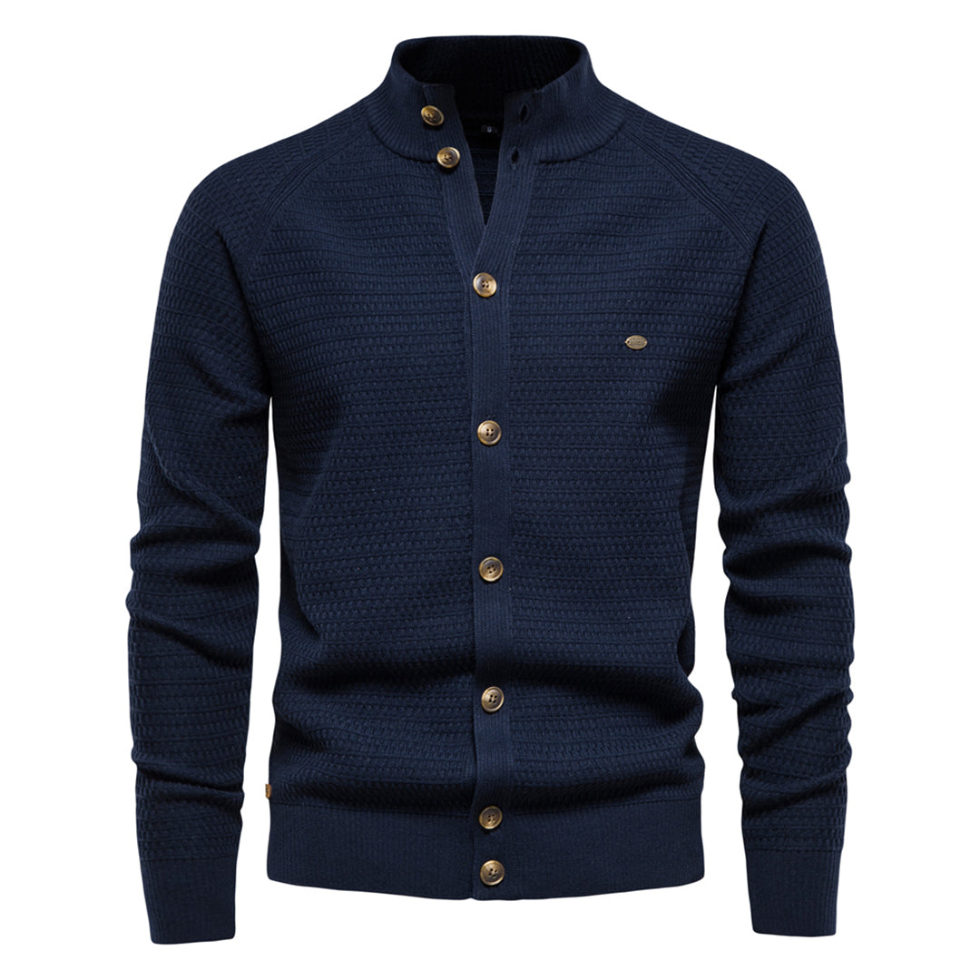 Örjan Slim-Fit Stickad Kofta – Modern Klassisk Stil