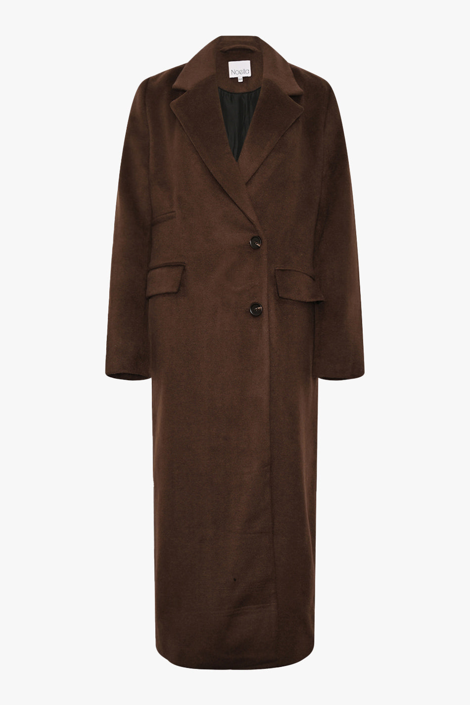 Berit Warm Women's Coat – Mid-length Coat in Chocolate