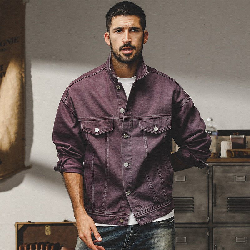 Mattis – Trendy Men's Denim Jacket with Relaxed Fit and Functional Chest Pockets