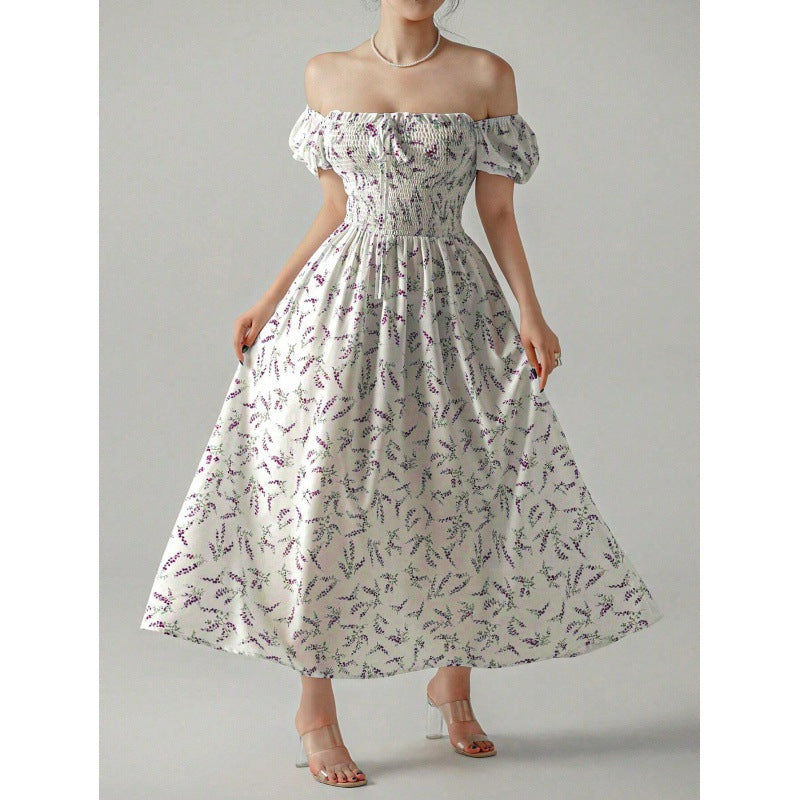Floréa | A-line Midi Dress with Elegant Neckline