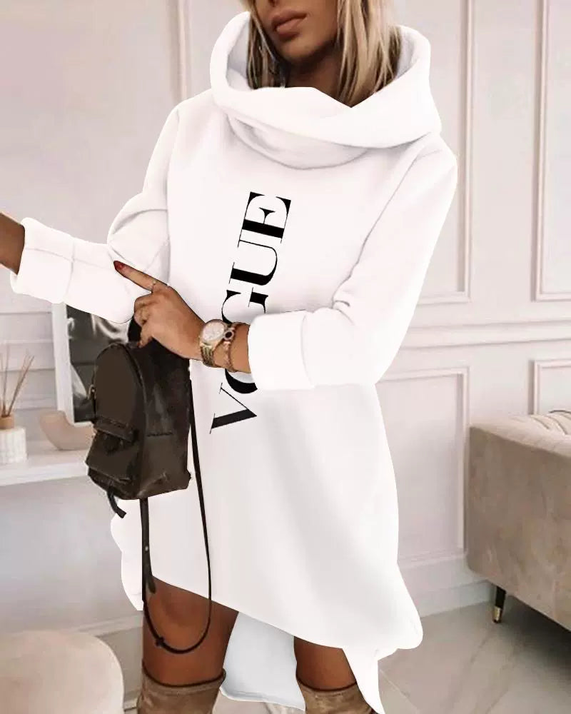 Roniva – Oversized Hoodieklänning med Turtleneck för Dam