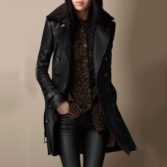 Johanna| Double-breasted tailored winter trench coat