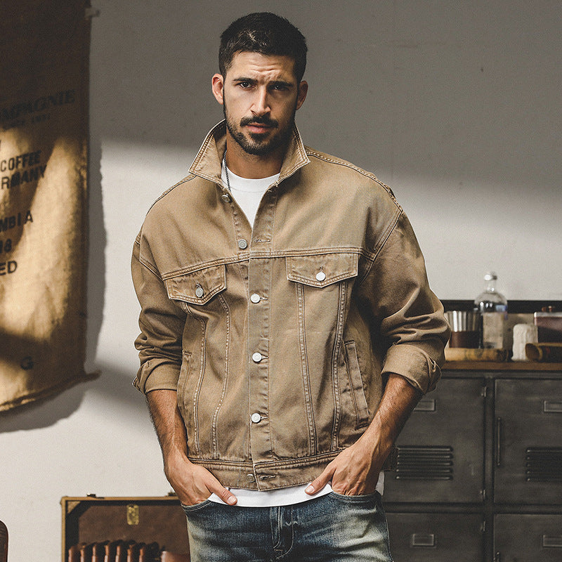 Mattis – Trendy Men's Denim Jacket with Relaxed Fit and Functional Chest Pockets