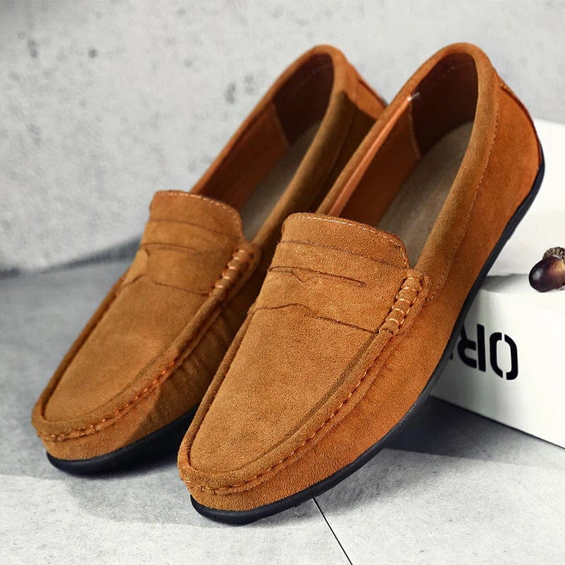 MONTRELL™ | Klassiska Loafers i Äkta Mocka