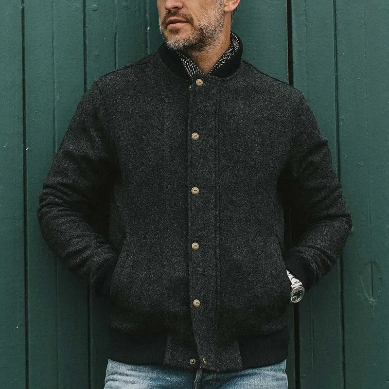 Börge – Stylish Bomber Jacket for Men with Relaxed Fit and Ribbed Edge