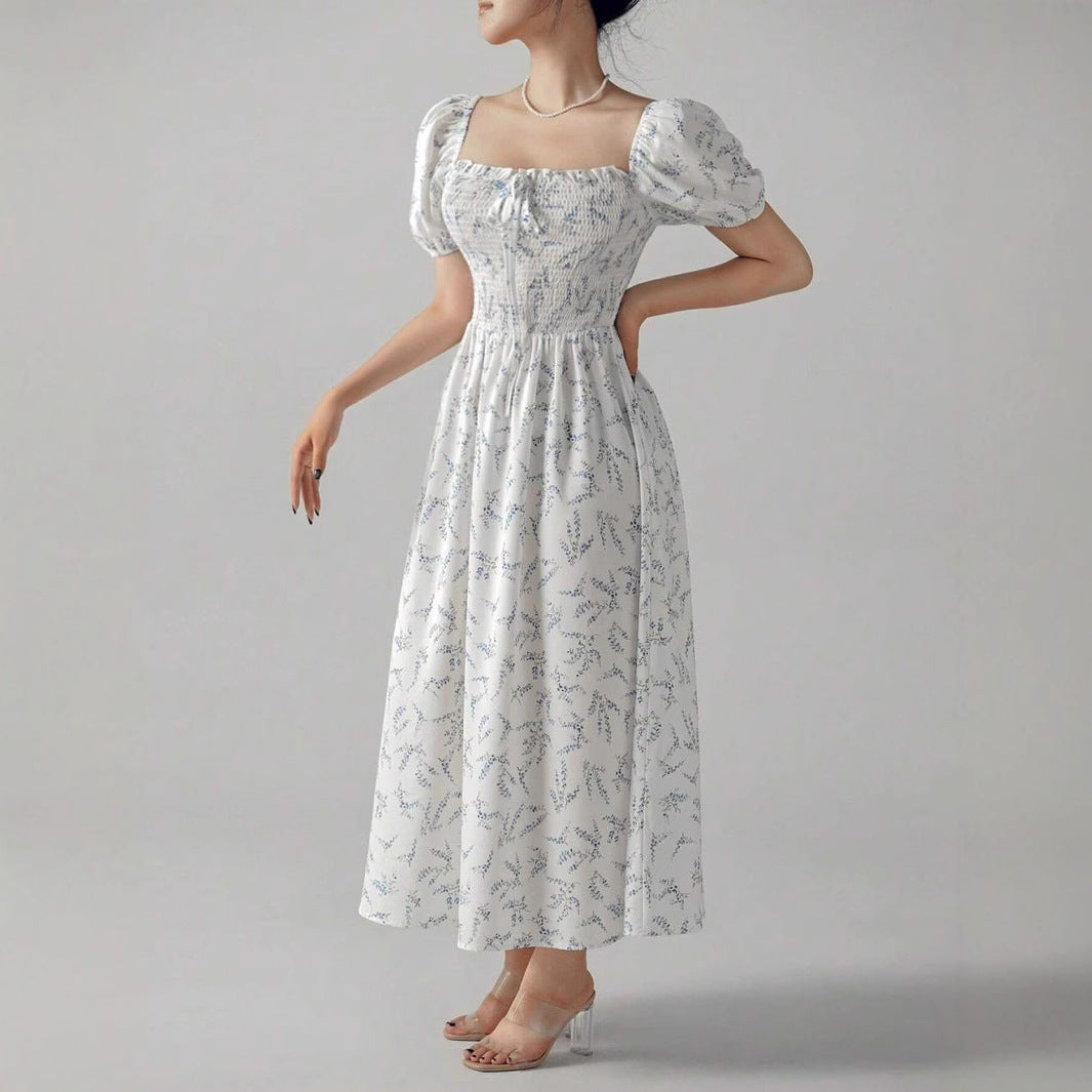 Floréa | A-line Midi Dress with Elegant Neckline