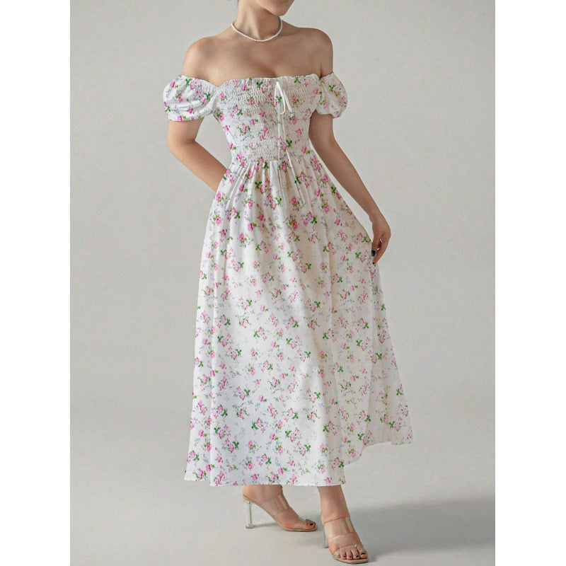 Floréa | A-line Midi Dress with Elegant Neckline
