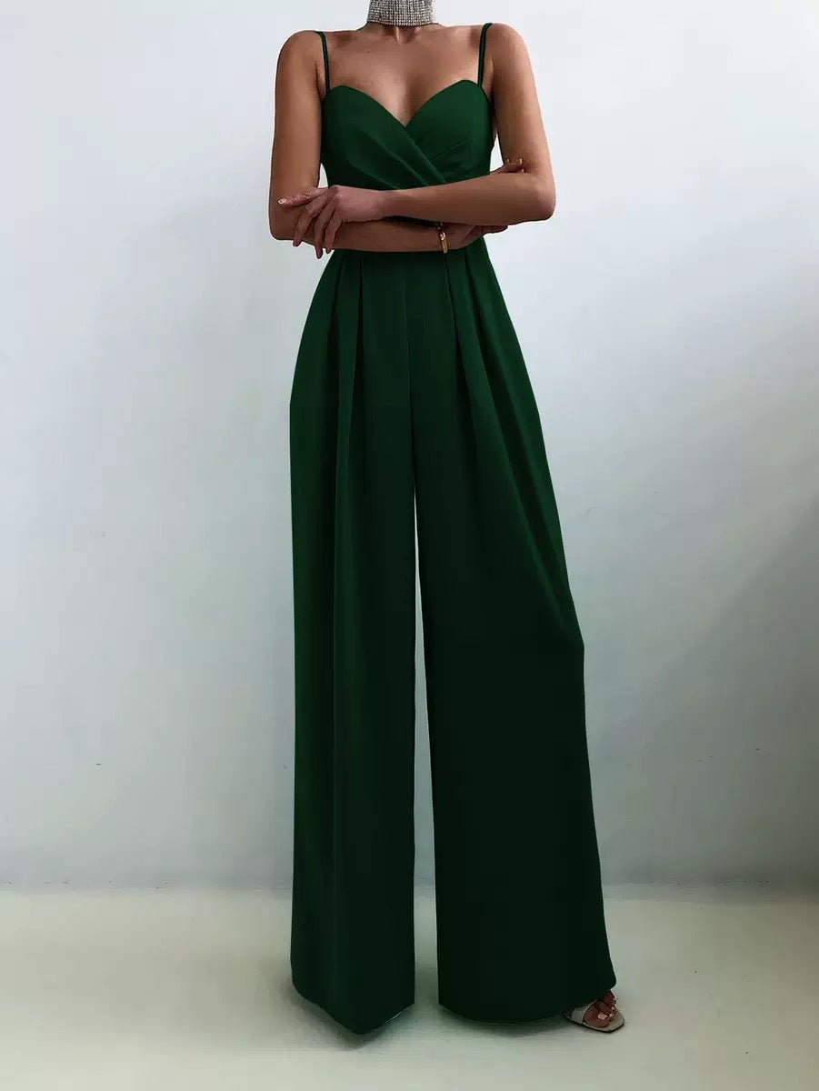 Celina | Elegant Jumpsuit with Spaghetti Straps and Wide Legs