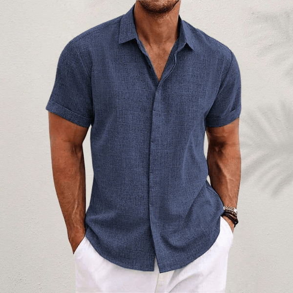 Daniel | Premium cotton shirt with short sleeves and buttons