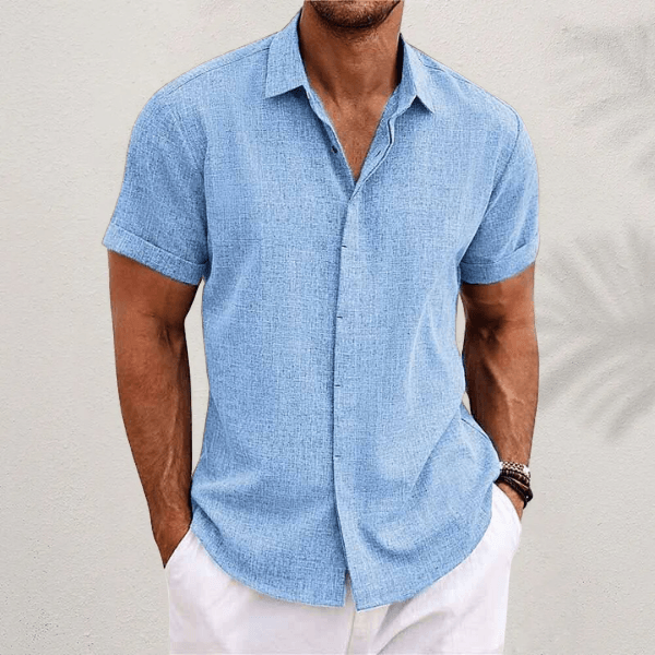 Daniel | Premium cotton shirt with short sleeves and buttons