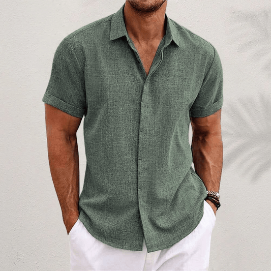 Daniel | Premium cotton shirt with short sleeves and buttons