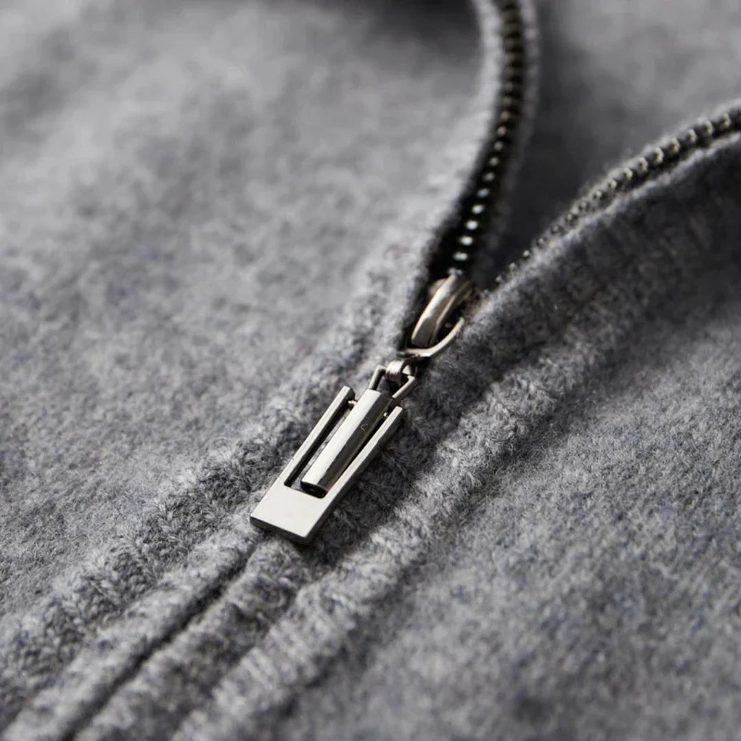 NOEL | Zip-cardigan i ægte merinould til herrer