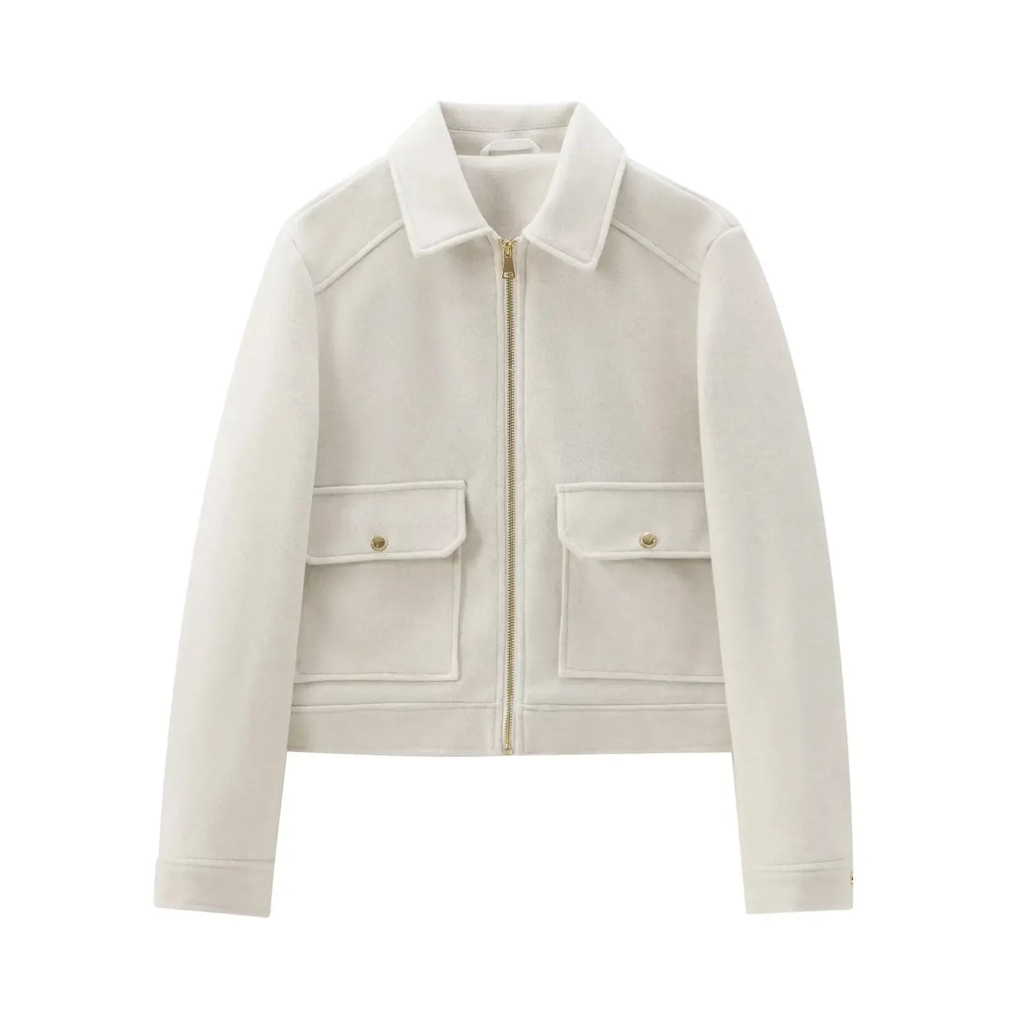 Sofia | Short bomber jacket with lapel for women