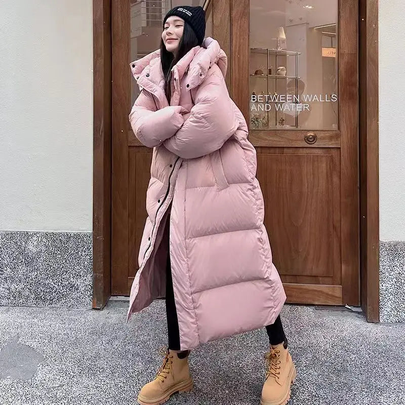 Ellika – Elegant Long Women's Jacket in Puff Style for Winter