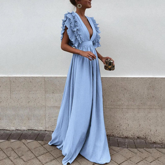 Selena | Elegant Klänning med Samlade Ärmar