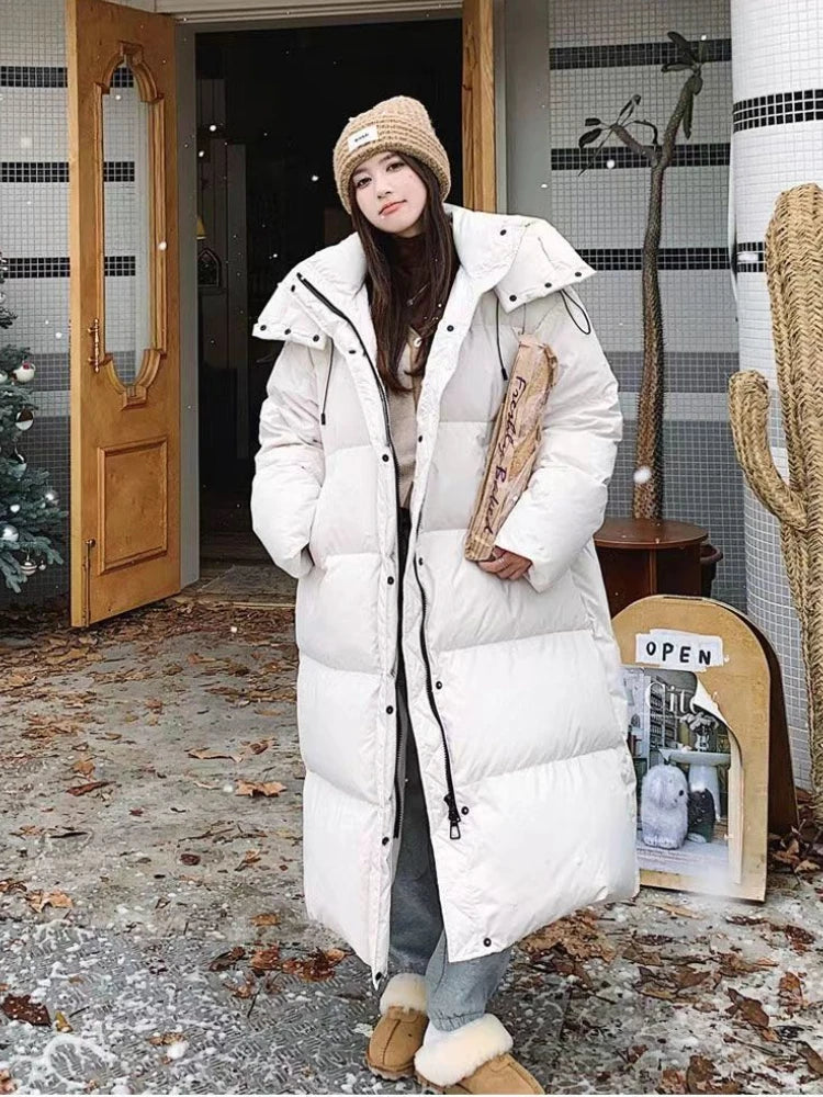 Ellika – Elegant Long Women's Jacket in Puff Style for Winter