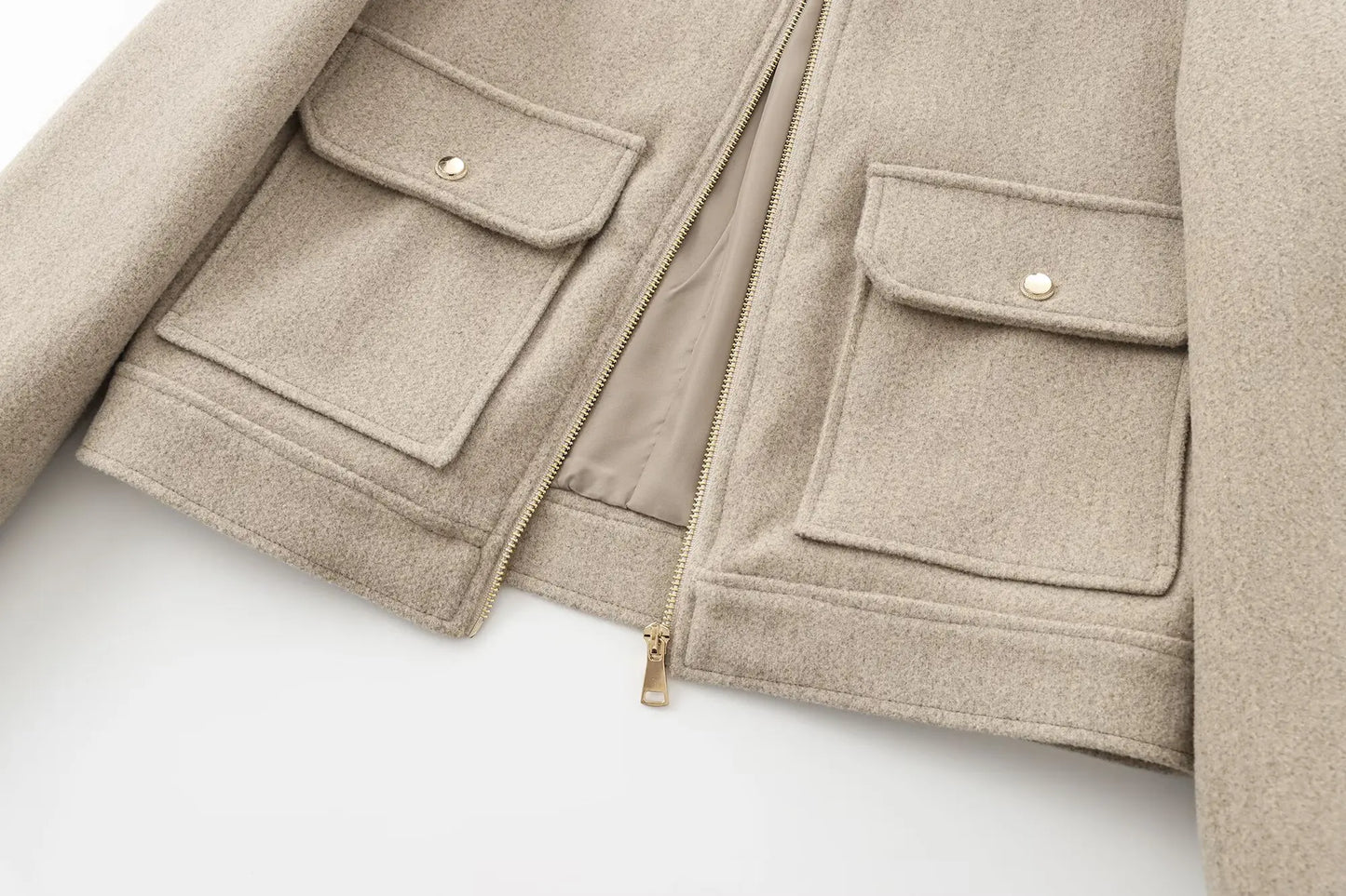 Sofia | Short bomber jacket with lapel for women