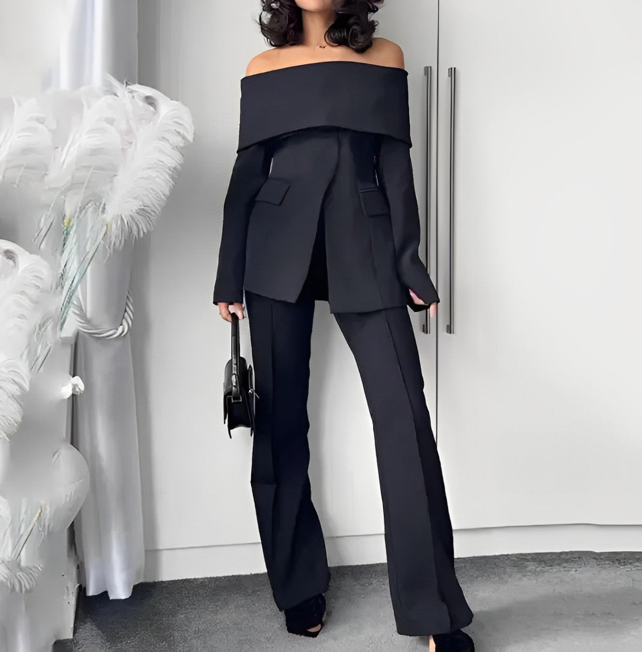 Celinne Couture Sæt | Tidløs Stil med Mønstret Karakter