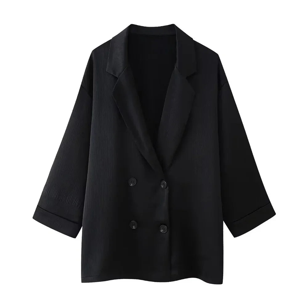 Valéa | Elegant Blazer Set with Wide Pants