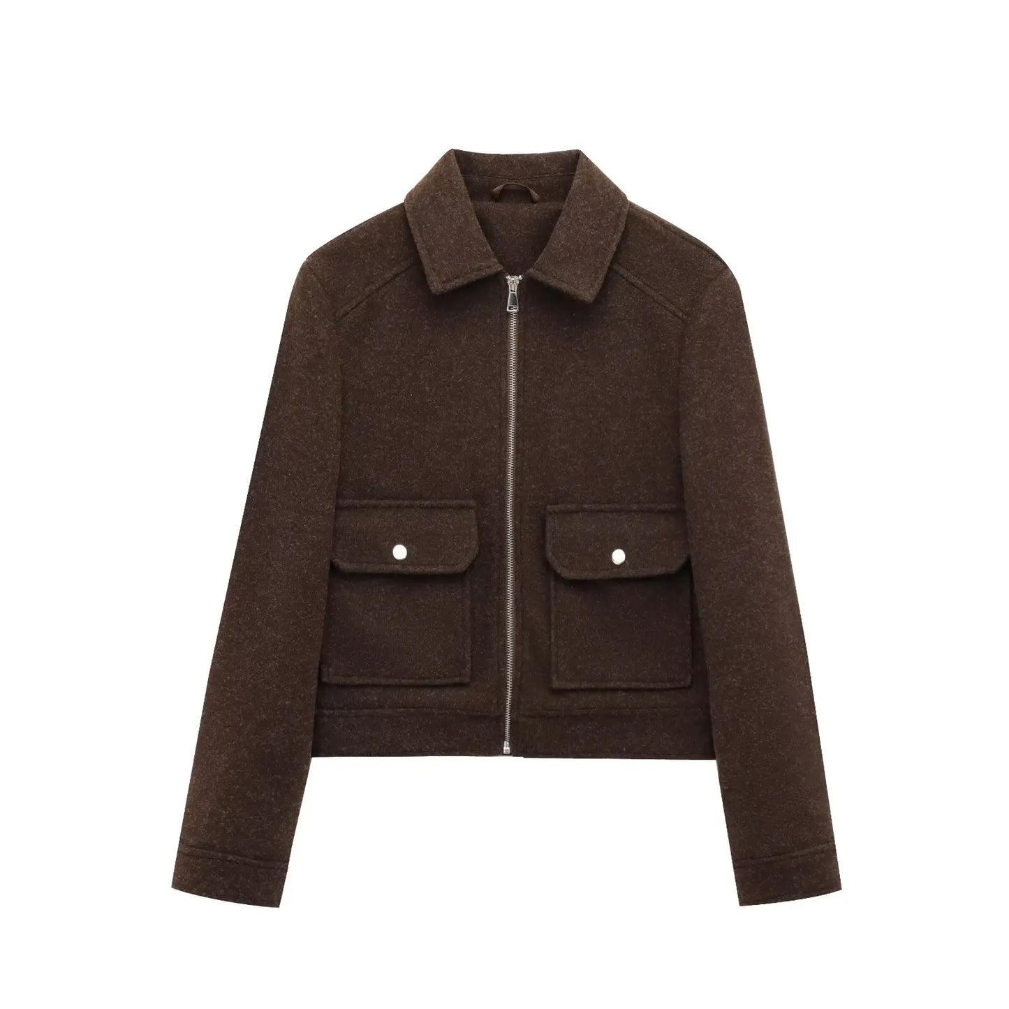 Sofia | Short bomber jacket with lapel for women
