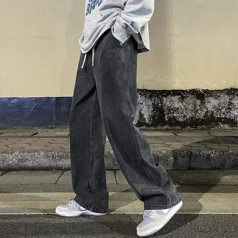 MARKION™ | Streetwear Løse Jeans til Herre