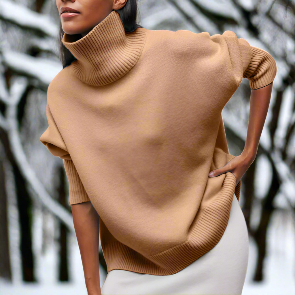 Klarine – Slim-Fit Turtleneck Sweater for Women in Premium Cotton