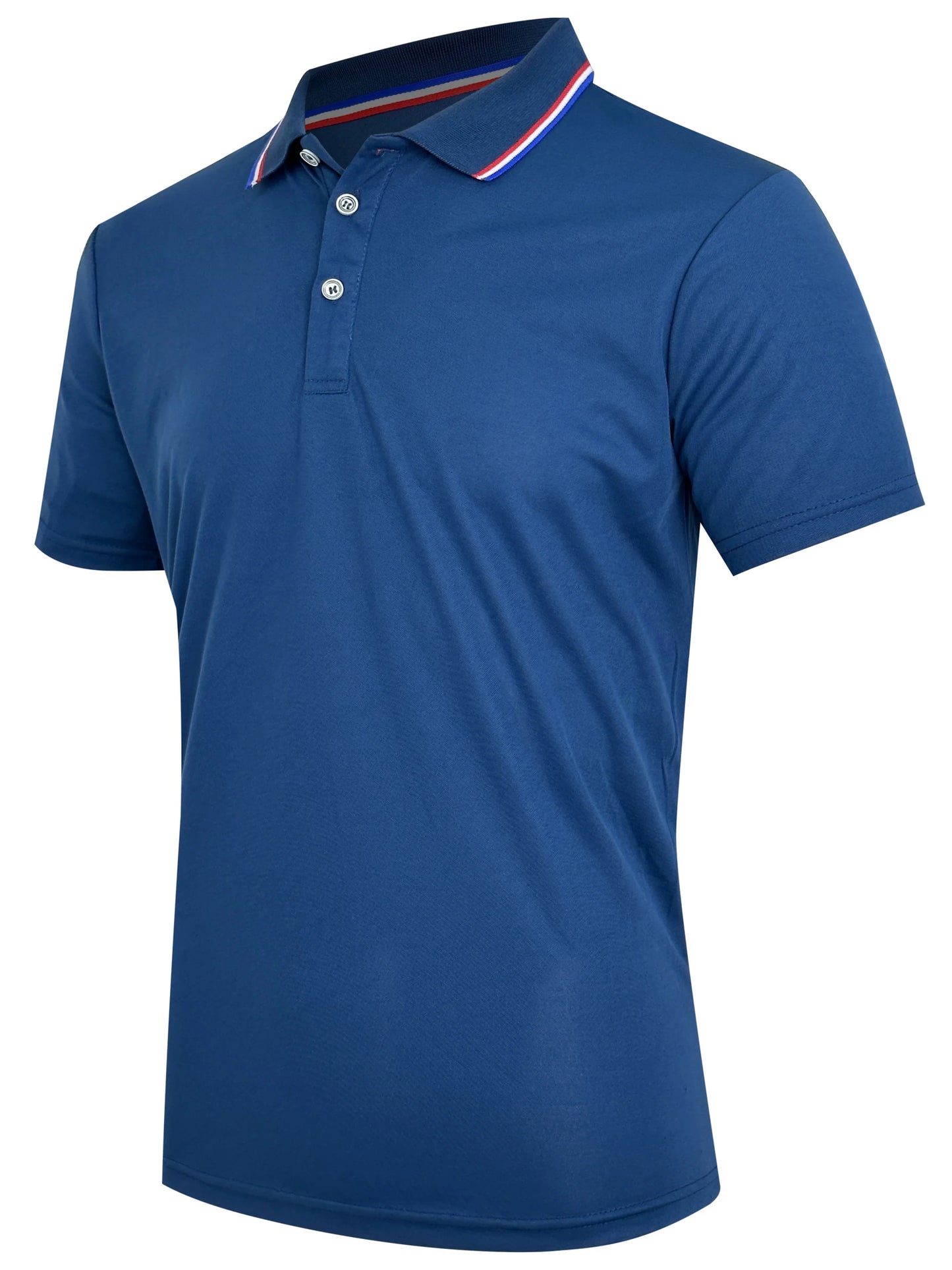 Jonas | Slim fit polo shirt with contrast striped collar